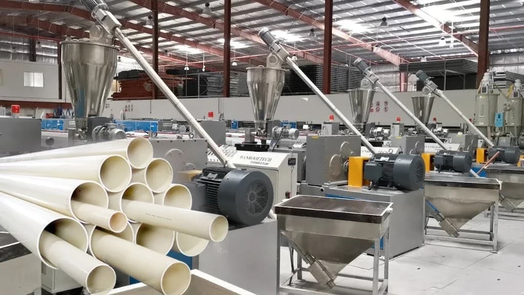 V-UK PVC pipe extrusion production line in Tema facility